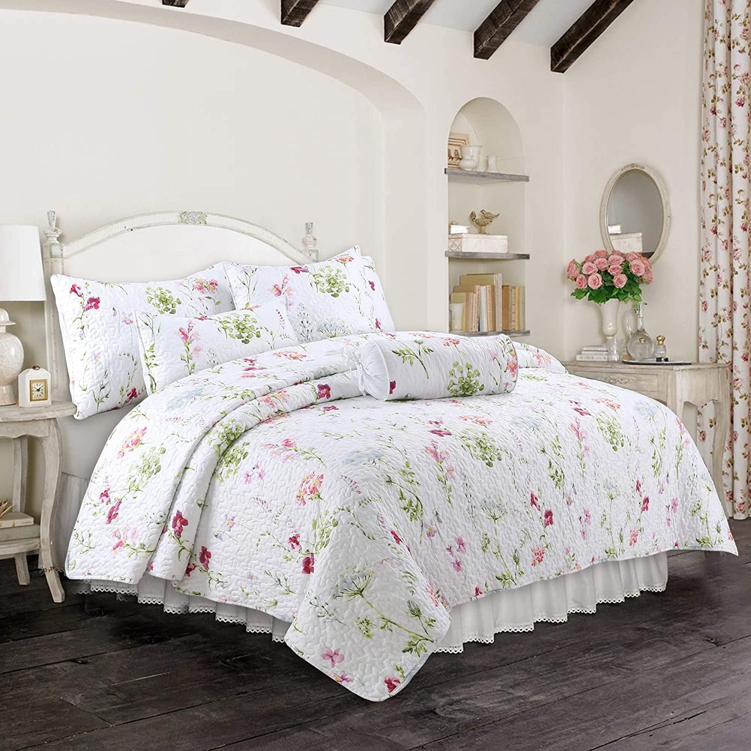 Cozy Line Carlotta Floral 3 Piece Quilt Set