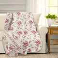 Chic Vintage Rose Quilted Throw