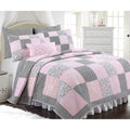 Cozy Line Emerson 3 Piece Patchwork Reversible Cotton Quilt Set