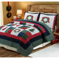 Cozy Line Happy Christmas Cotton Reversible Quilt Set