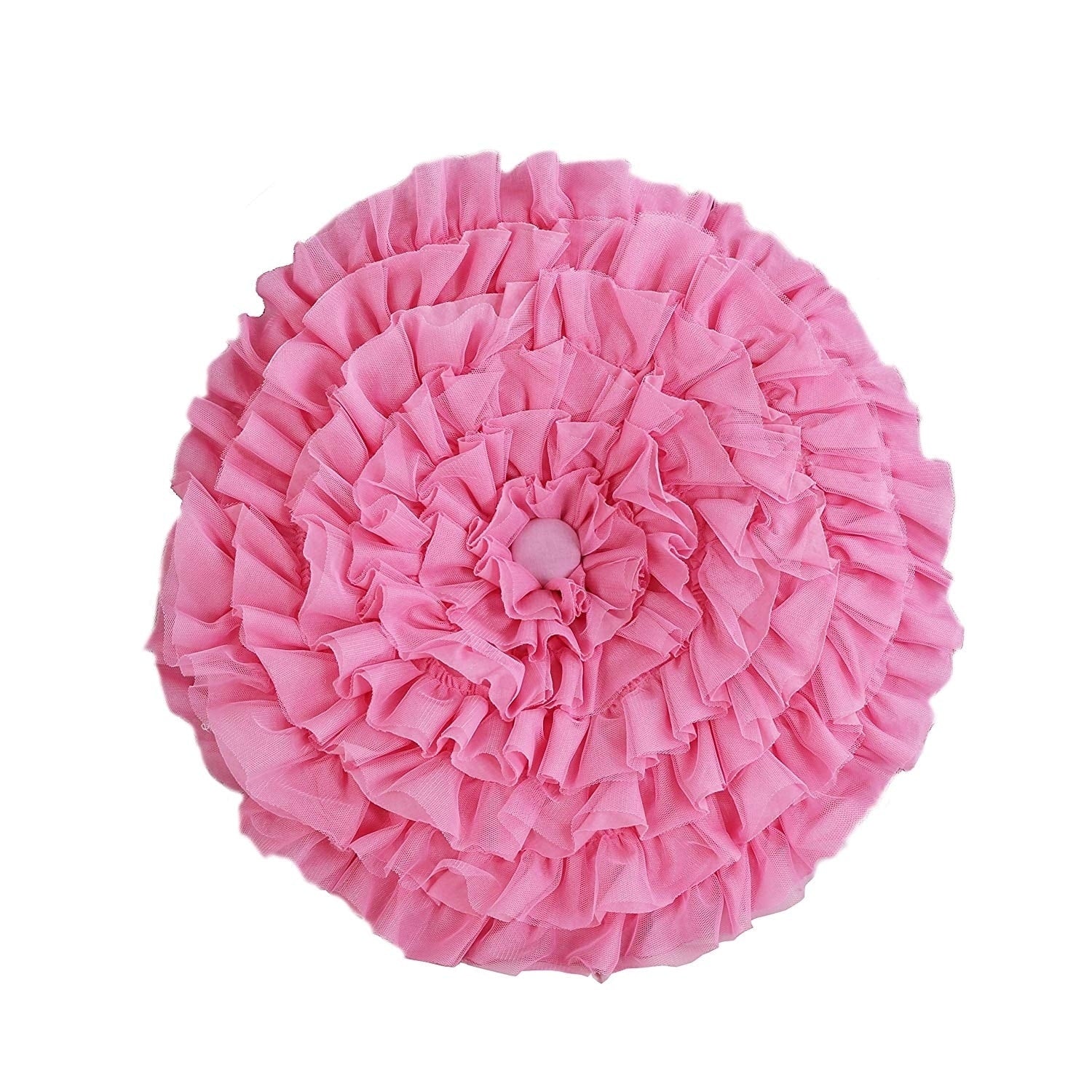 Cozy Line Ruffled Flower Shaped Throw Pillow
