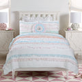 Cozy Line Tessa Ruffle Reversible Cottton Quilt Set