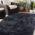 Plush Shag Cozy Steel Blue Rug 3X5 3 X 5