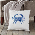 Crab Cotton Canvas 20 Inch Pillow