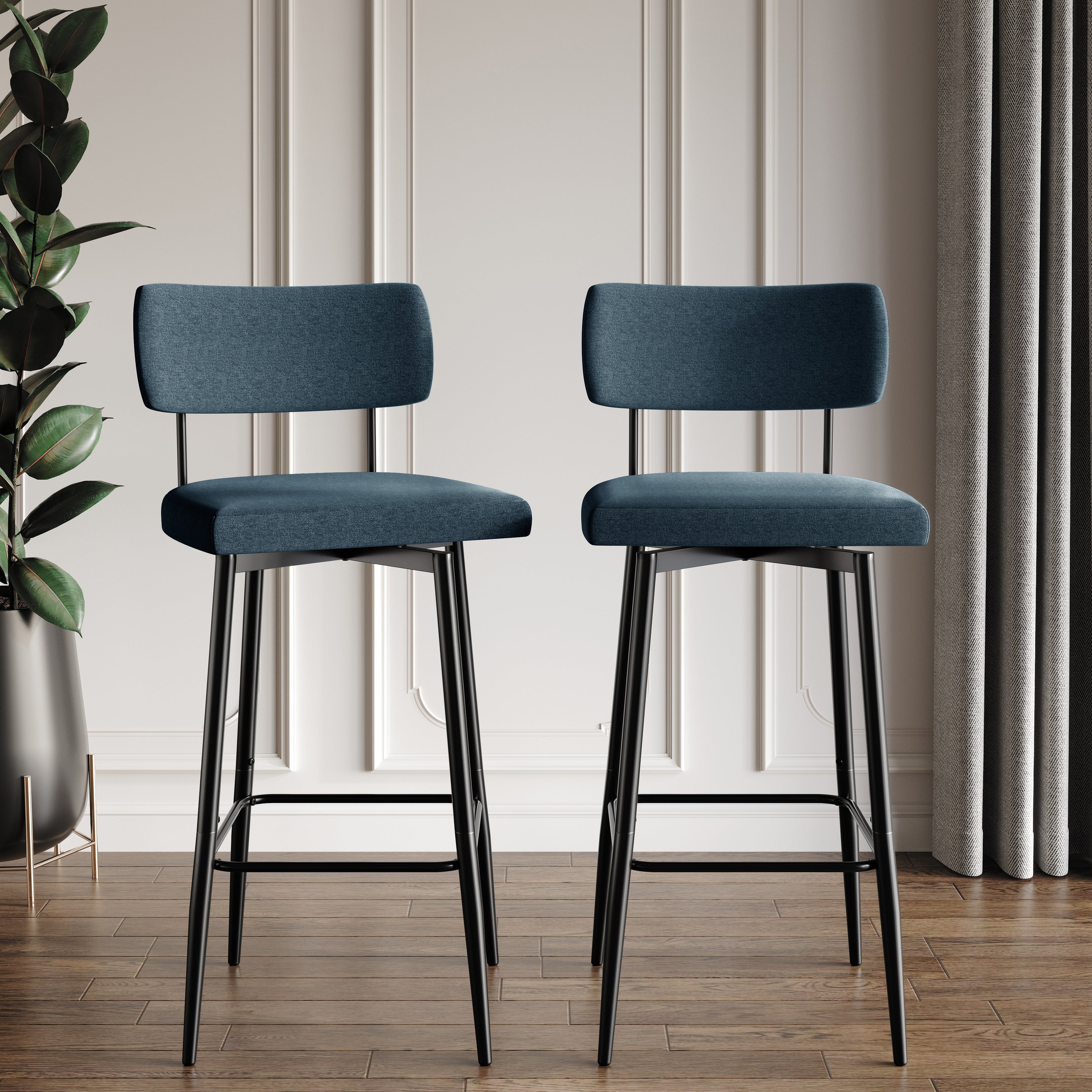 Craftporch 2 Pieces Simple Swivel Counter Chairs