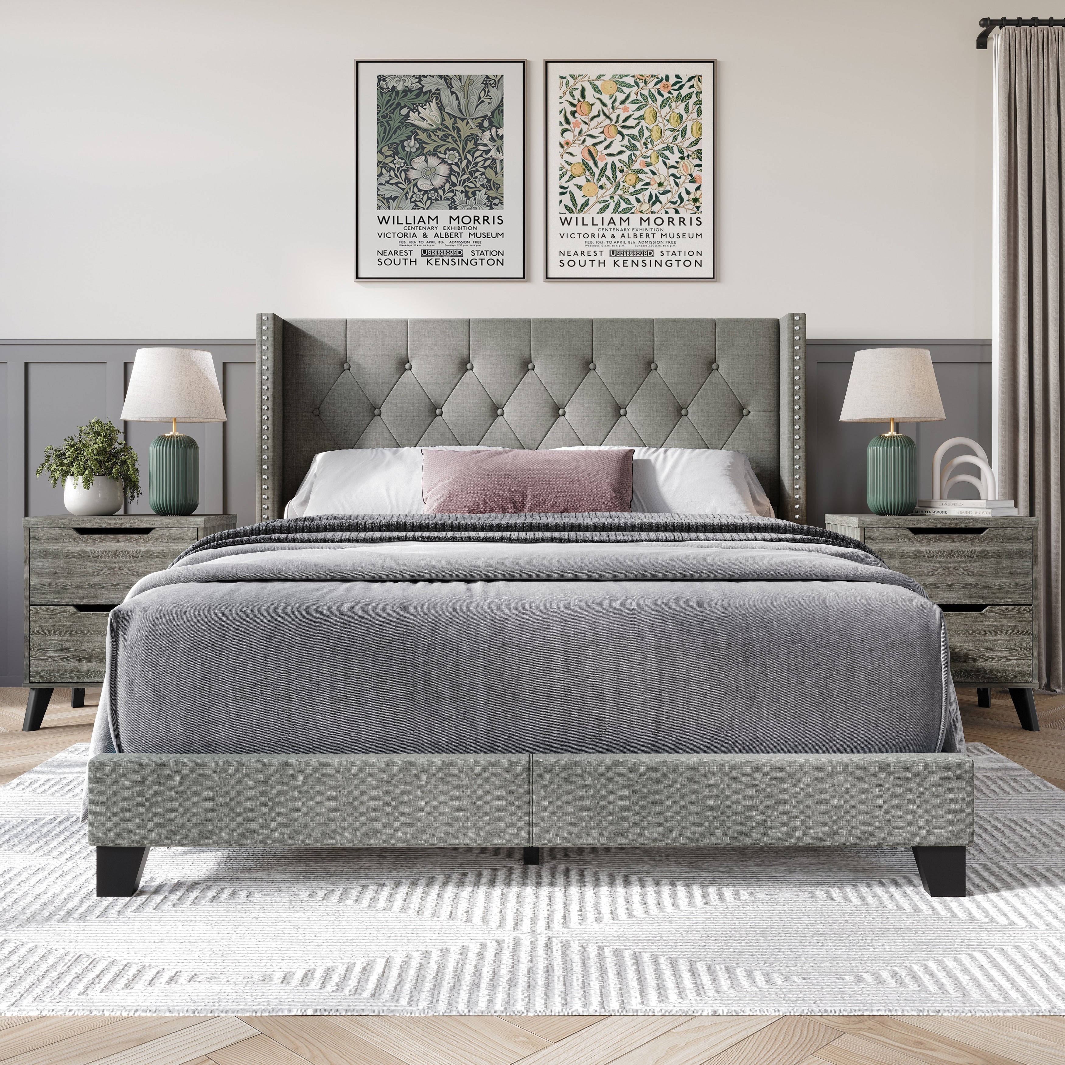 Craftporch Classic Bedroom Set With 2 Pieces Nightstand