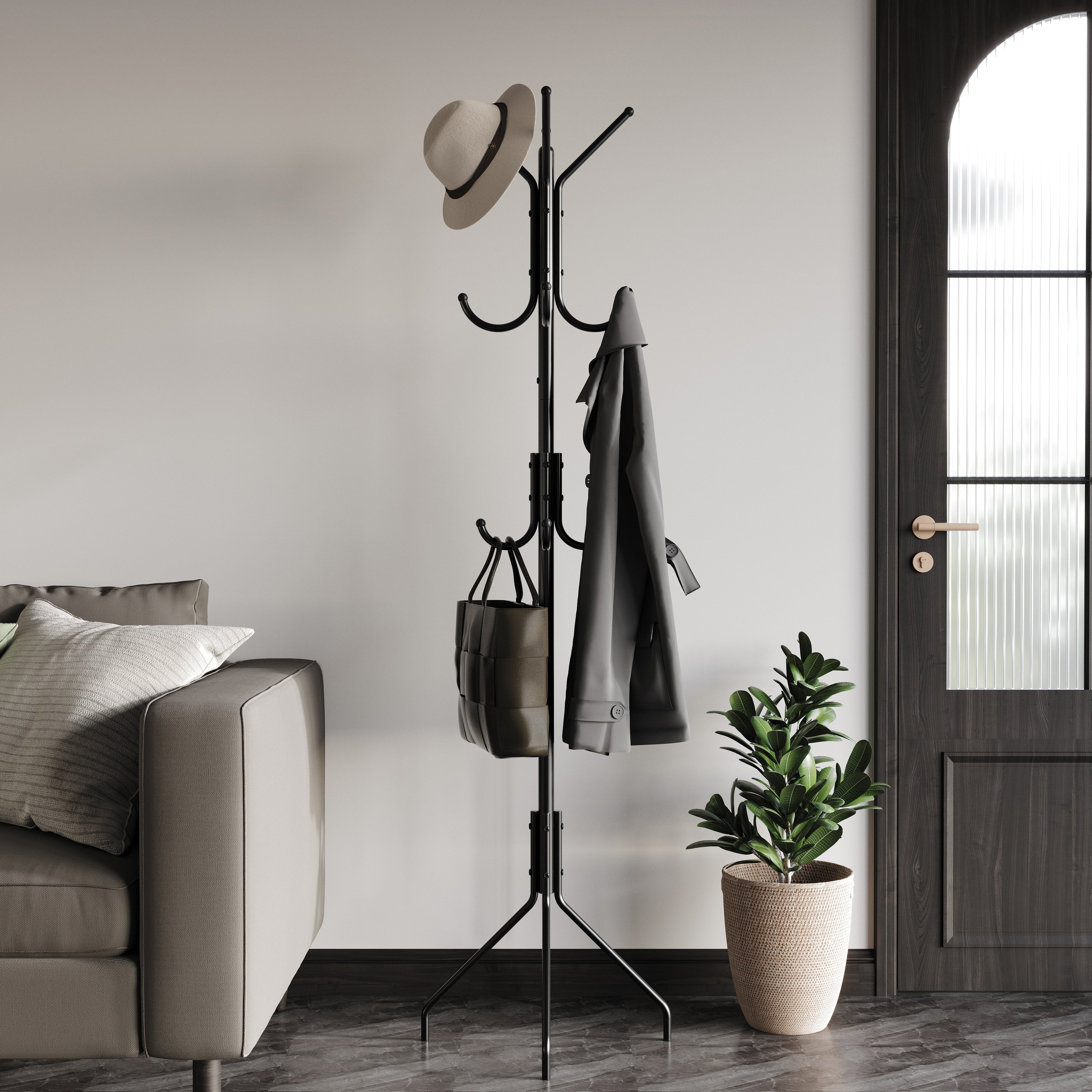 Craftporch Contemporary Freestanding Metal Coat Rack N A