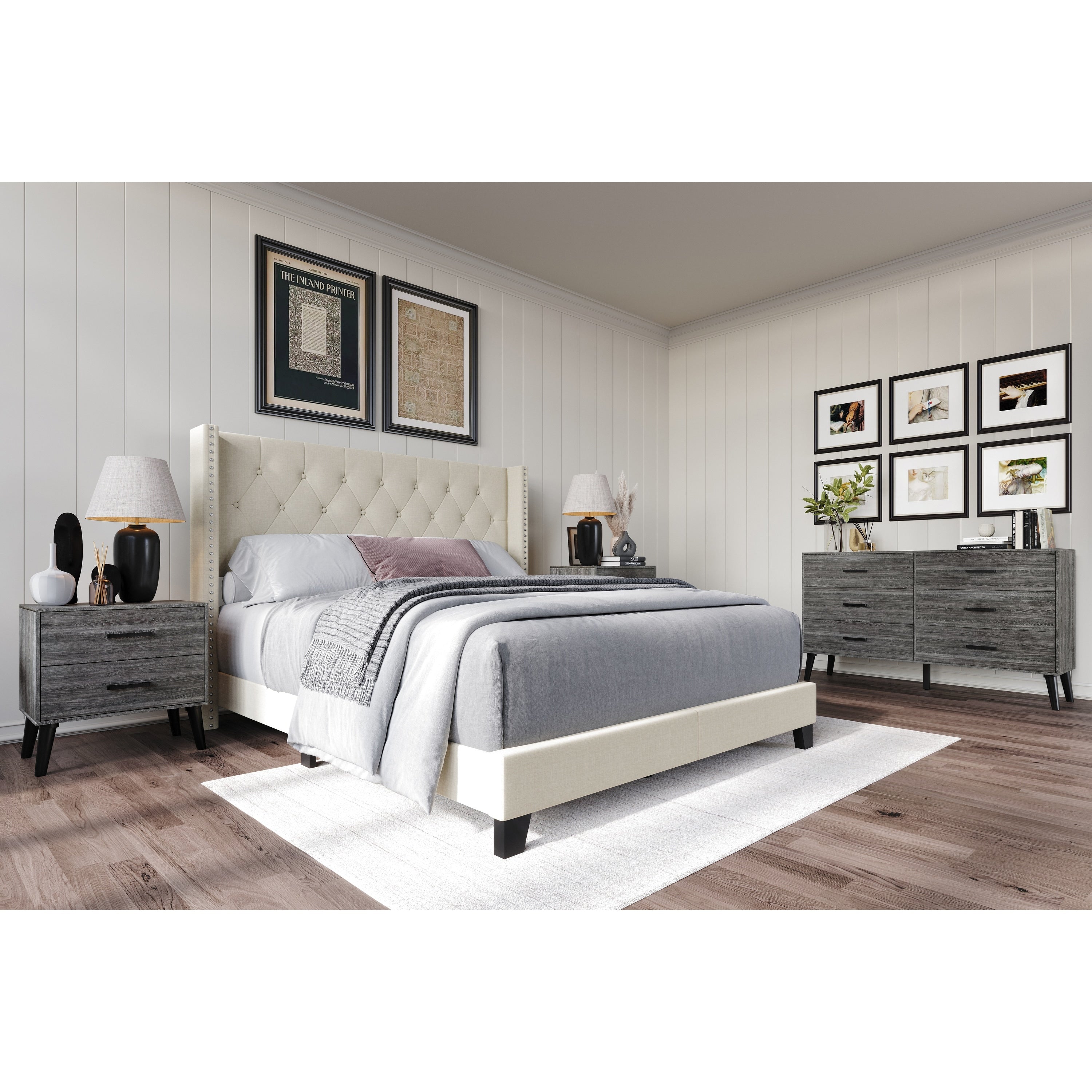 Craftporch Elegance Bedroom Set With Two Nightstand And Dresser