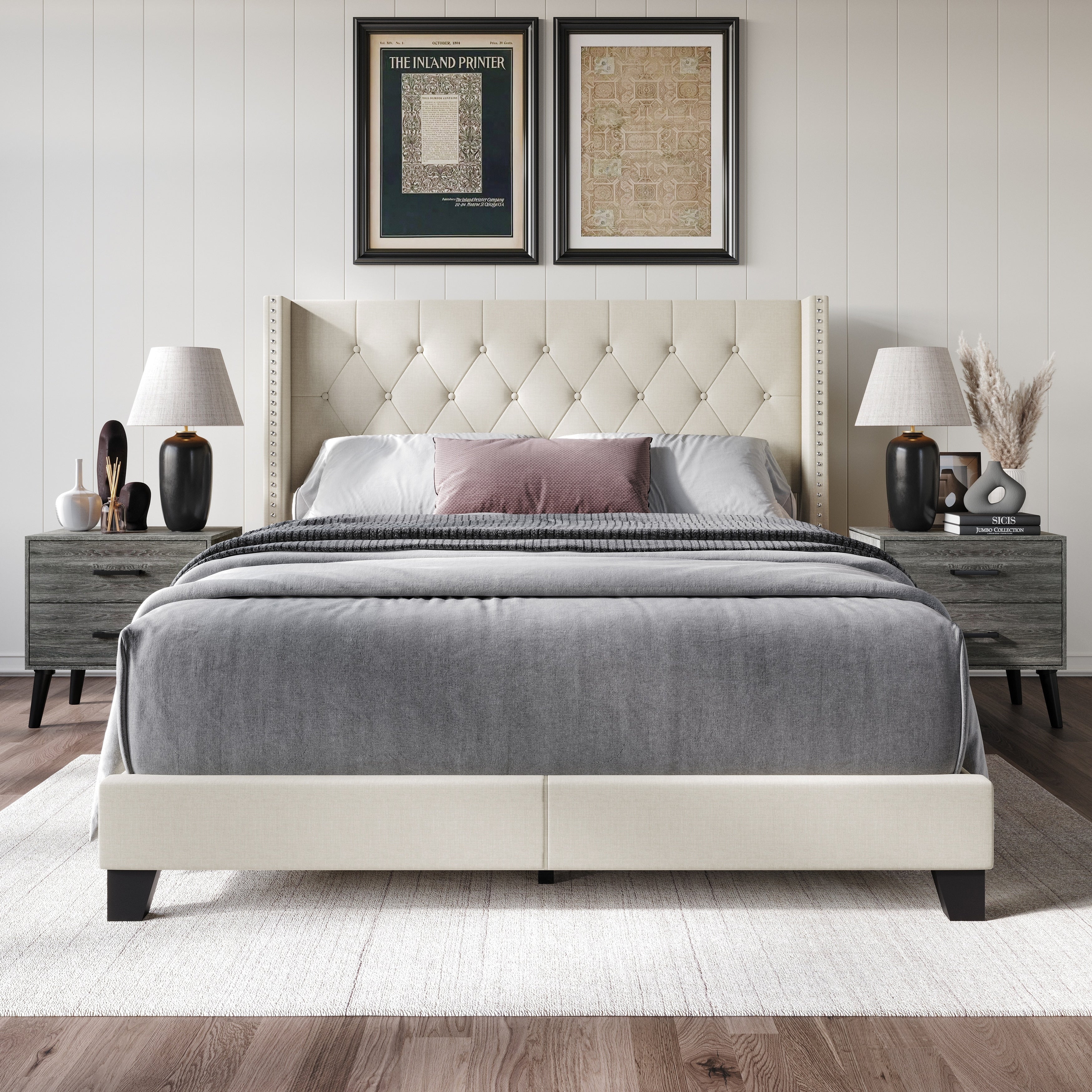 Craftporch Elegance Bedroom Set With Two Nightstand