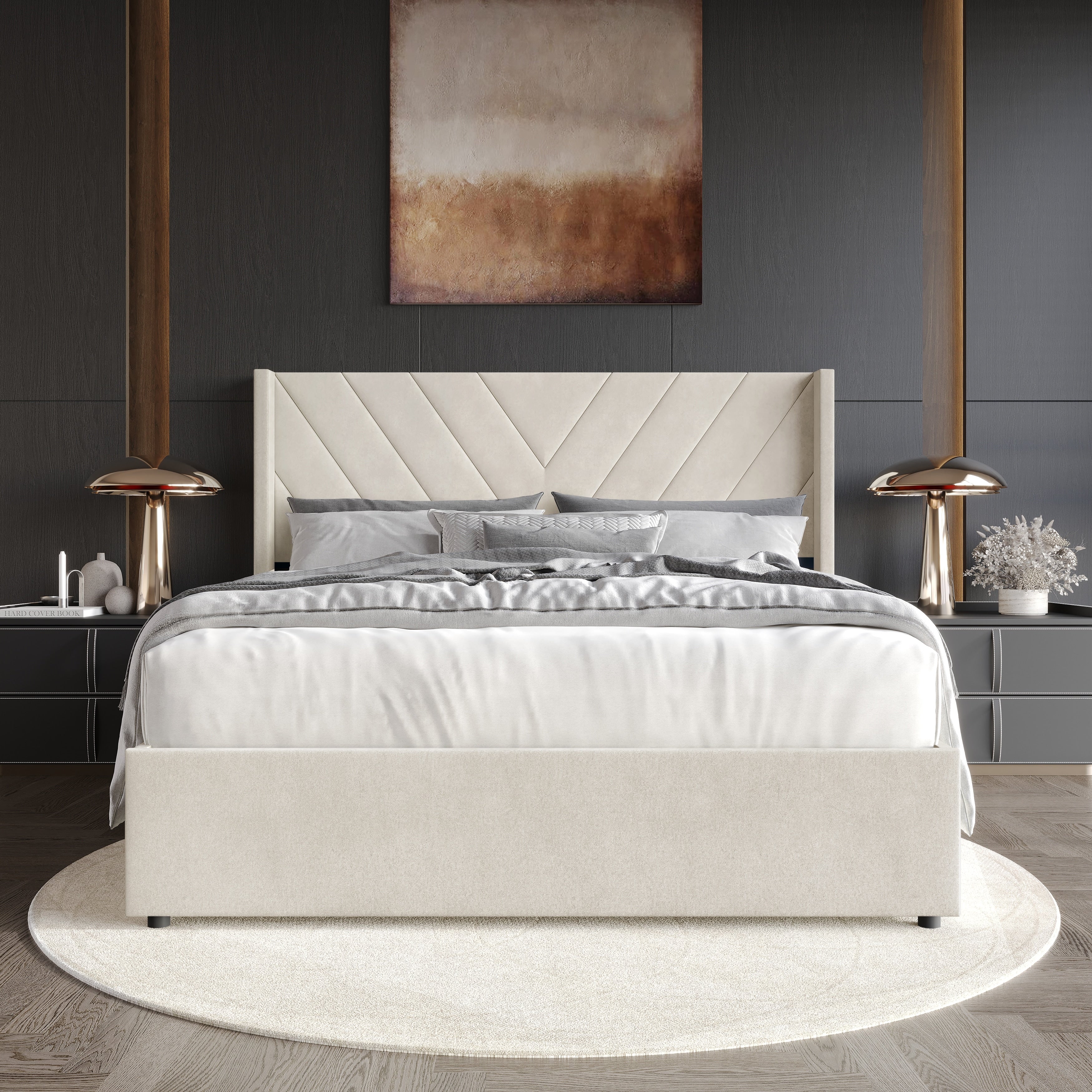 Craftporch Modern Lift Up Storage Platform Bed