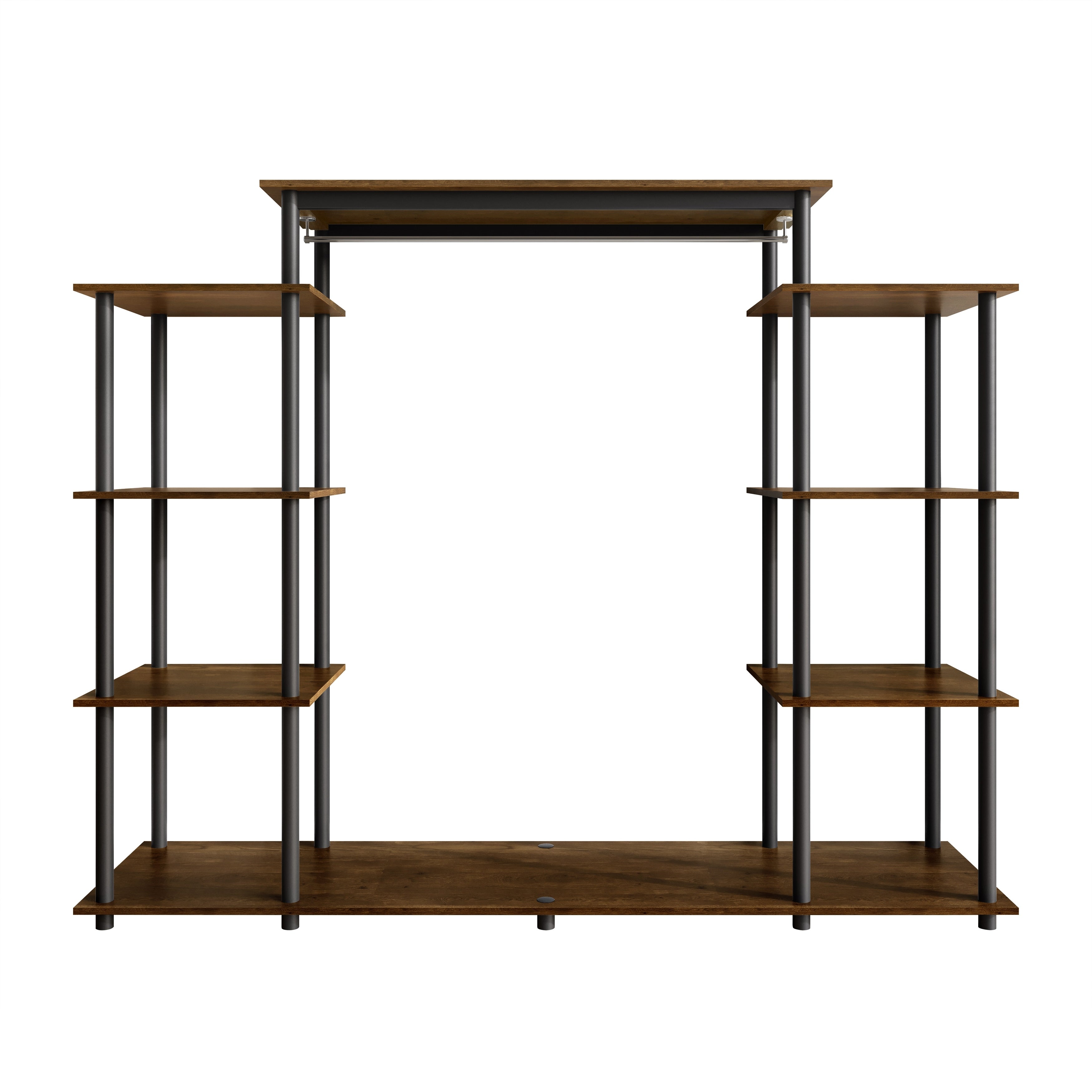 Craftporch Modern Multipurpose Shelf With Cloth Hanging Bar