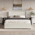 Craftporch Modern Wingback Platform Lift Up Storage Bed