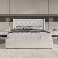 Craftporch Modern Wingback Platform Lift Up Storage Bed