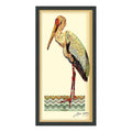 Empire Art Crane Hand Made Signed Art Collage By Ead Artists Co Op Under Tempered Glass In Black Frame