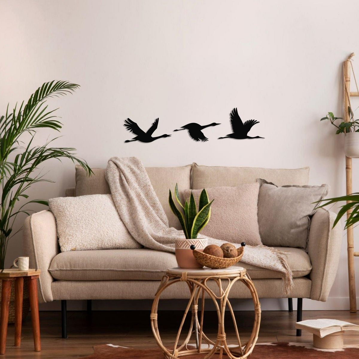Cranes Metal Wall Decor For Home And Outside Wall Mounted Wall Art Decor Set Of 3