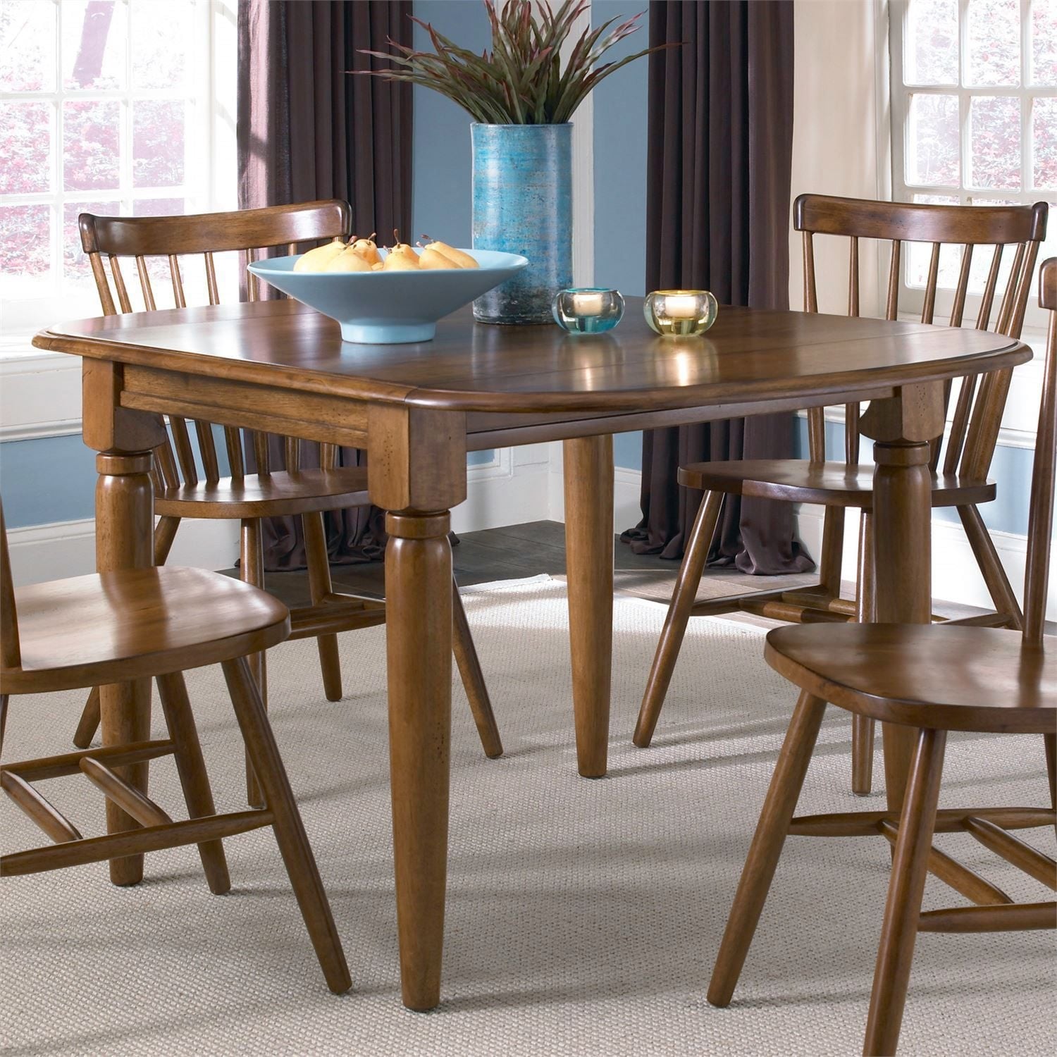 The Gray Barn Mendosa Tobacco Brown Drop Leaf Dining Table