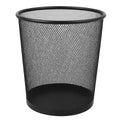 Creative Home 2.5 Gallon Black Steel Mesh Round Wastebasket