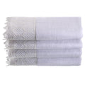 Creative Scents White Fingertip Towel Set With Gorgeous Trim 4 Pack