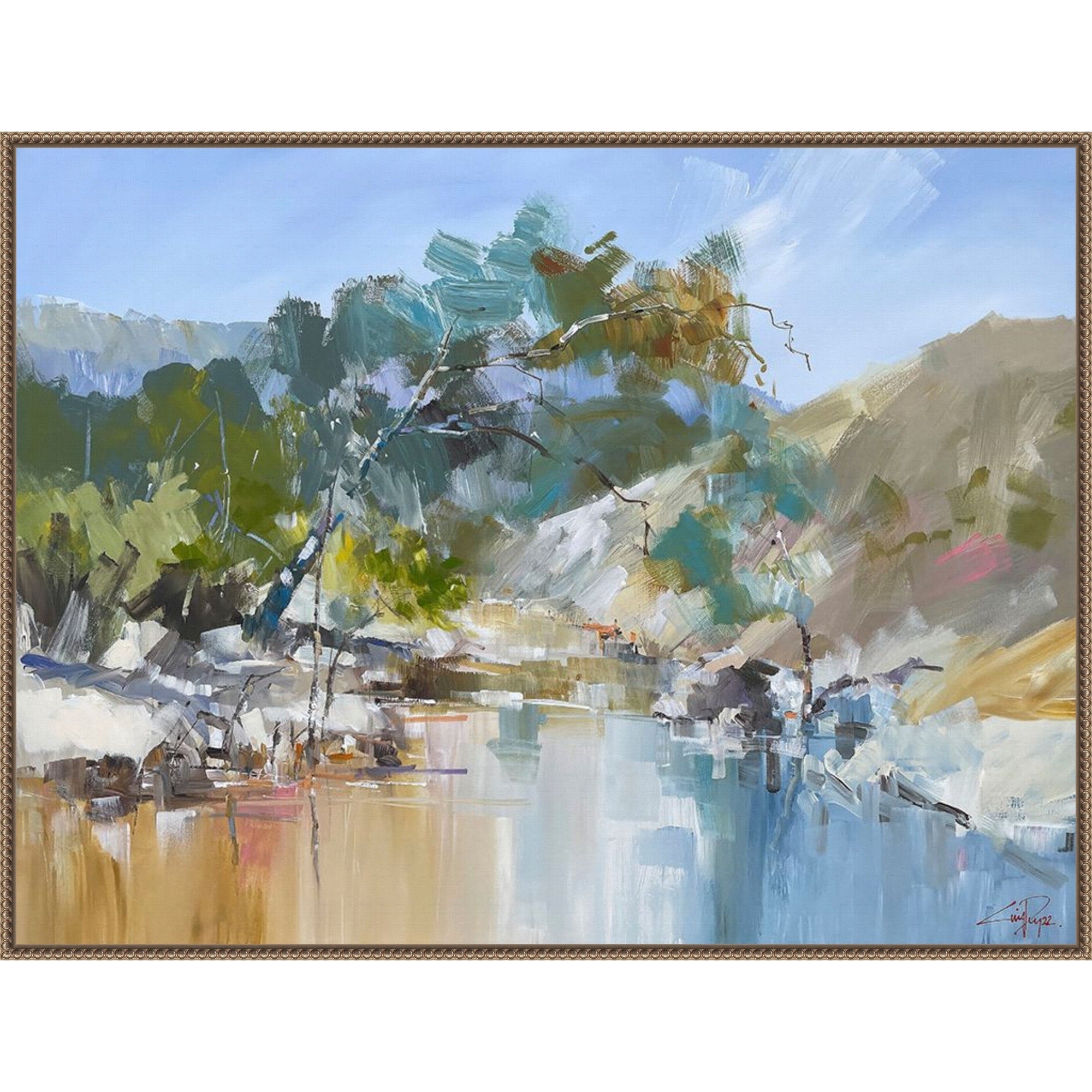 Creek At Flinders By Craig Trewin Penny Framed Canvas Wall Art Print