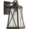Progress Lighting Creighton Bronze Finish Aluminum Small 1 Light Wall Lantern