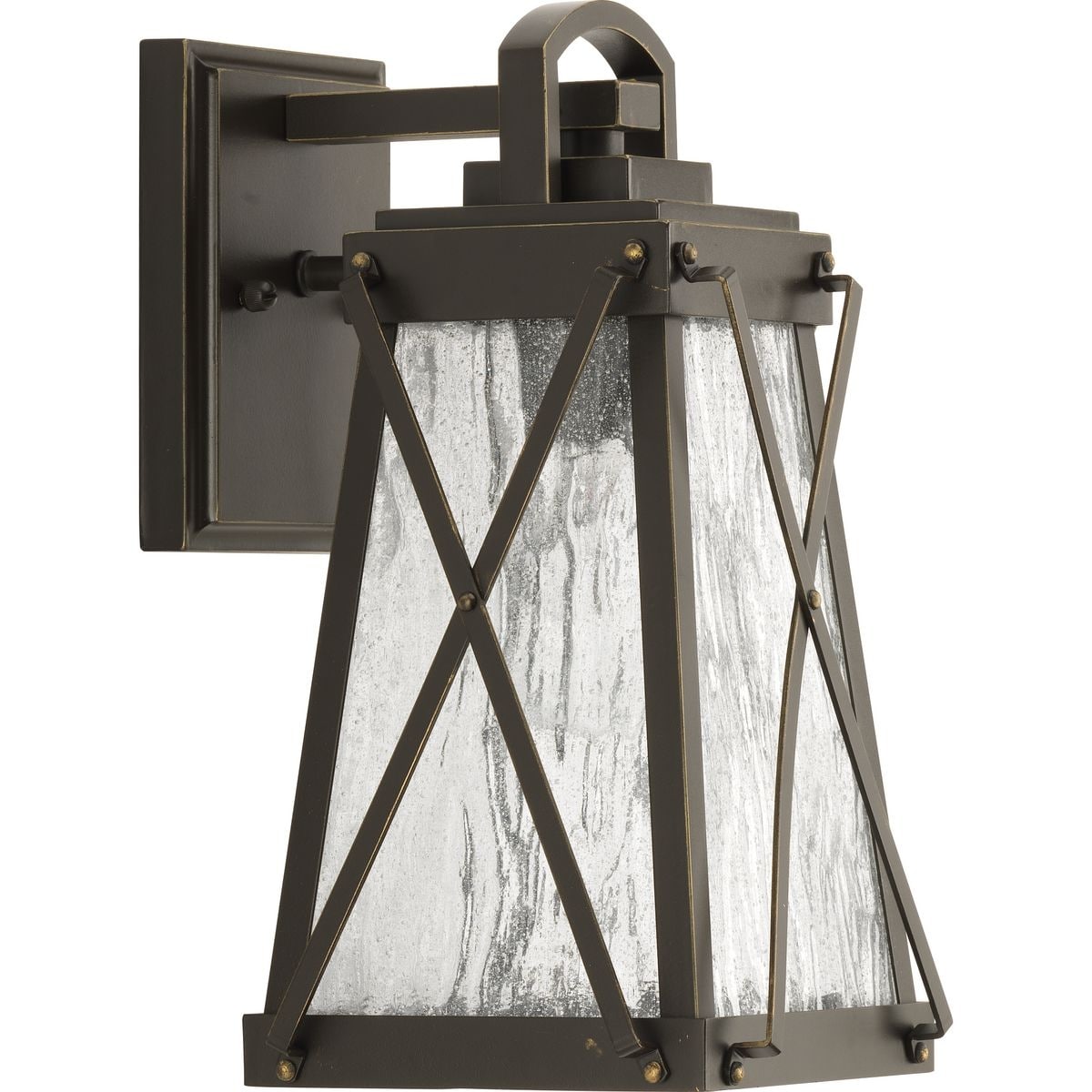 Progress Lighting Creighton Bronze Finish Aluminum Small 1 Light Wall Lantern