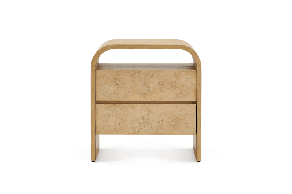 Crescent 2-Drawer Nightstand