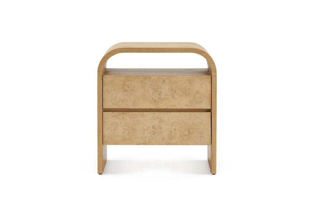 Crescent 2-Drawer Nightstand