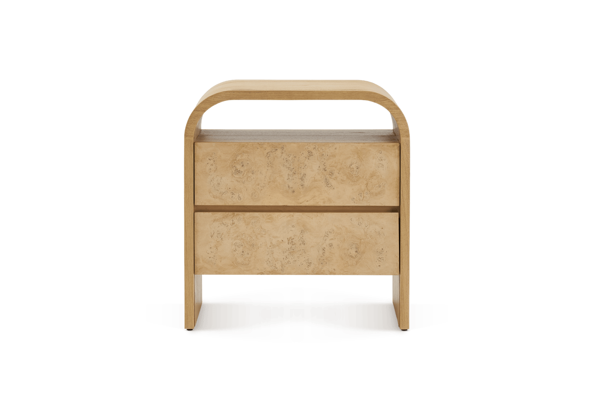 Crescent 2-Drawer Nightstand