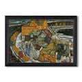 Crescent Of Houses Ii 1915 Egon Schiele Custom Framed Canvas