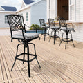 Crestlive Products Patio Counter Height Swivel Bar Stool With Cushion 20.5 D X 22.64 W X 48.8 H