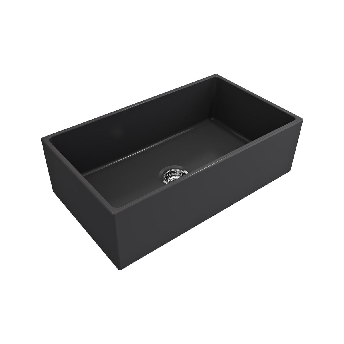Crestwood 33 Modern Single Bowl Apron Fireclay Sink Charcoal