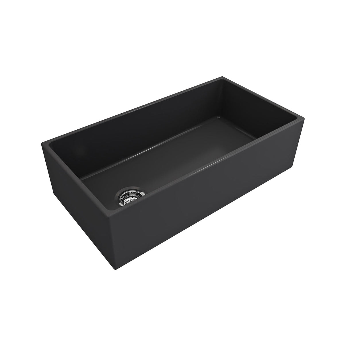 Crestwood 36 Modern Single Bowl Apron Fireclay Sink Charcoal