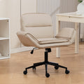 Criss Cross Chair With 5 Gear Adjustable Armrests Wheels Ergonomic Thickened Backrest Swivel Desk Chair For Home Office