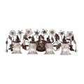 Cristallo Fiore Deep Rust Metal And Clear Crystal Amber Florets 4 Light Vanity Light