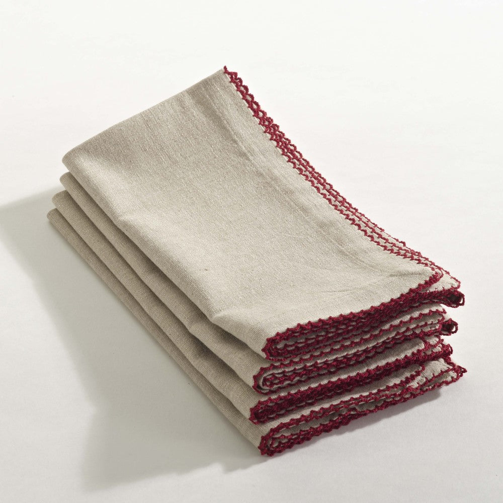Crochet Scalloped Design Table Linens Set Of 4