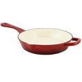 Crock Pot Artisan Enameled 10 Round Cast Iron Skillet In Scarlet Red