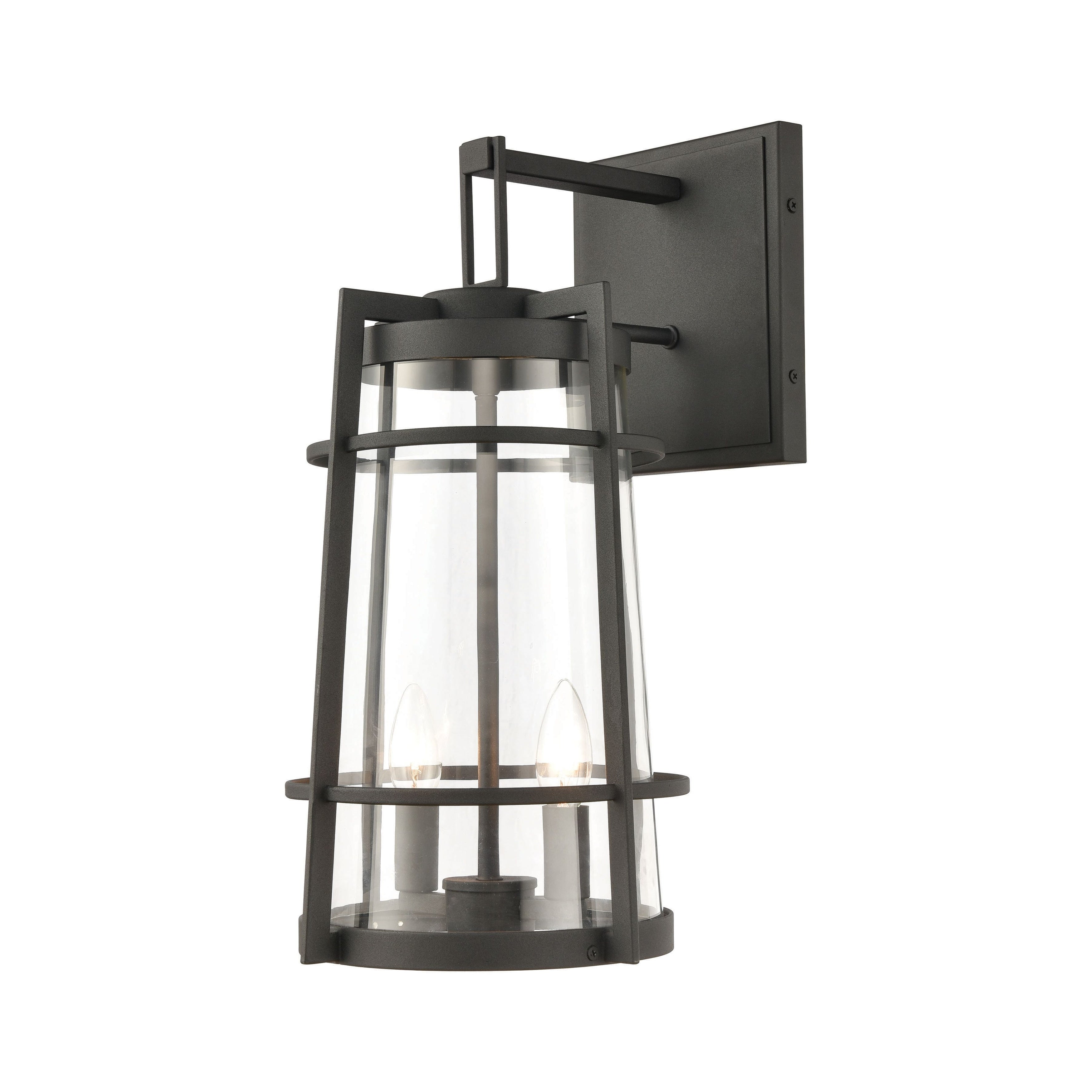 Crofton 19 High 2 Light Outdoor Sconce Charcoal 19 Inch Tall