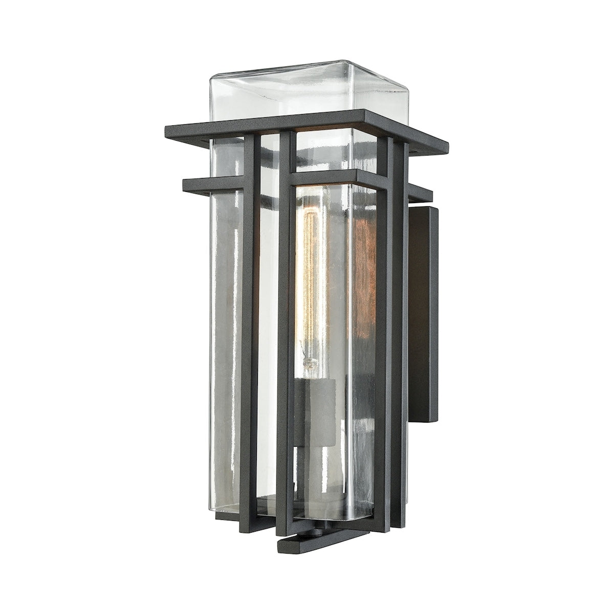 Croftwell 1 Light Outdoor Sconce Textured Matte Black