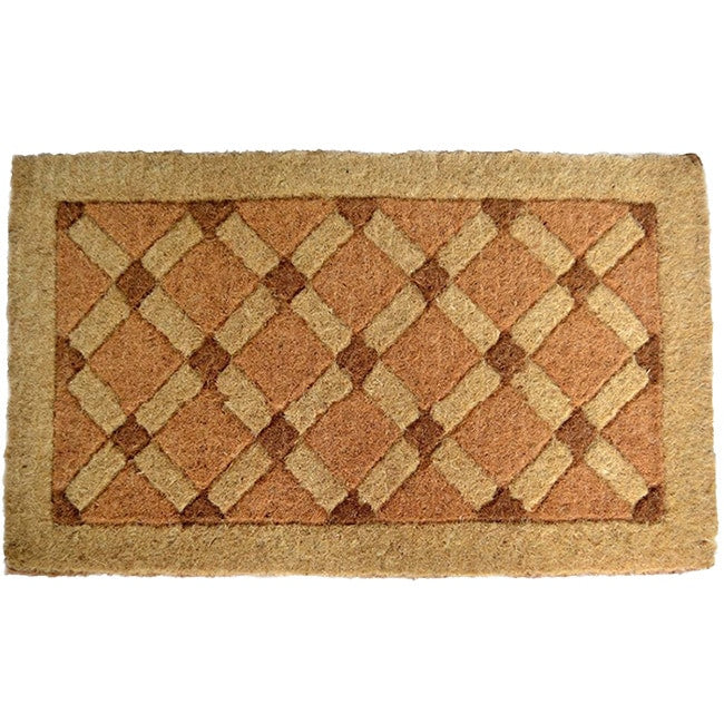 Cross Board Coir Door Mat