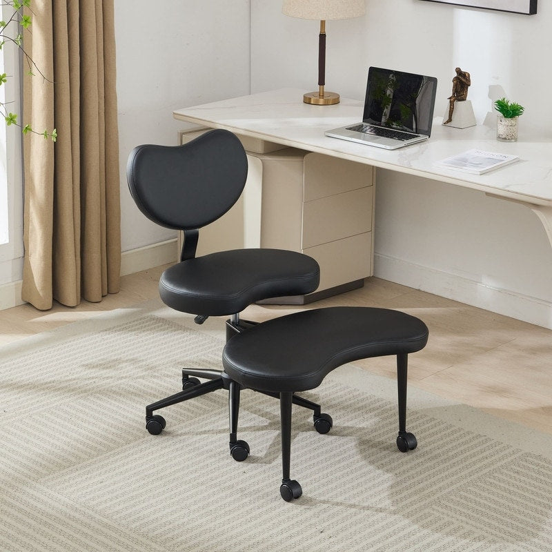 Cross Legged Meditation Chair With Wheels And Adjustable Stool For Fidgety Sitters