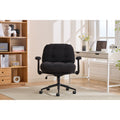 Cross Legged Office Chair With Flip Up Arms Adjustable Height Swivel Chair Wider Thickened Cushion Ergonomic Rolling Chair