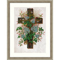 Cross Of Jesus Christ Circa 1910 Wood Framed Wall Art Print