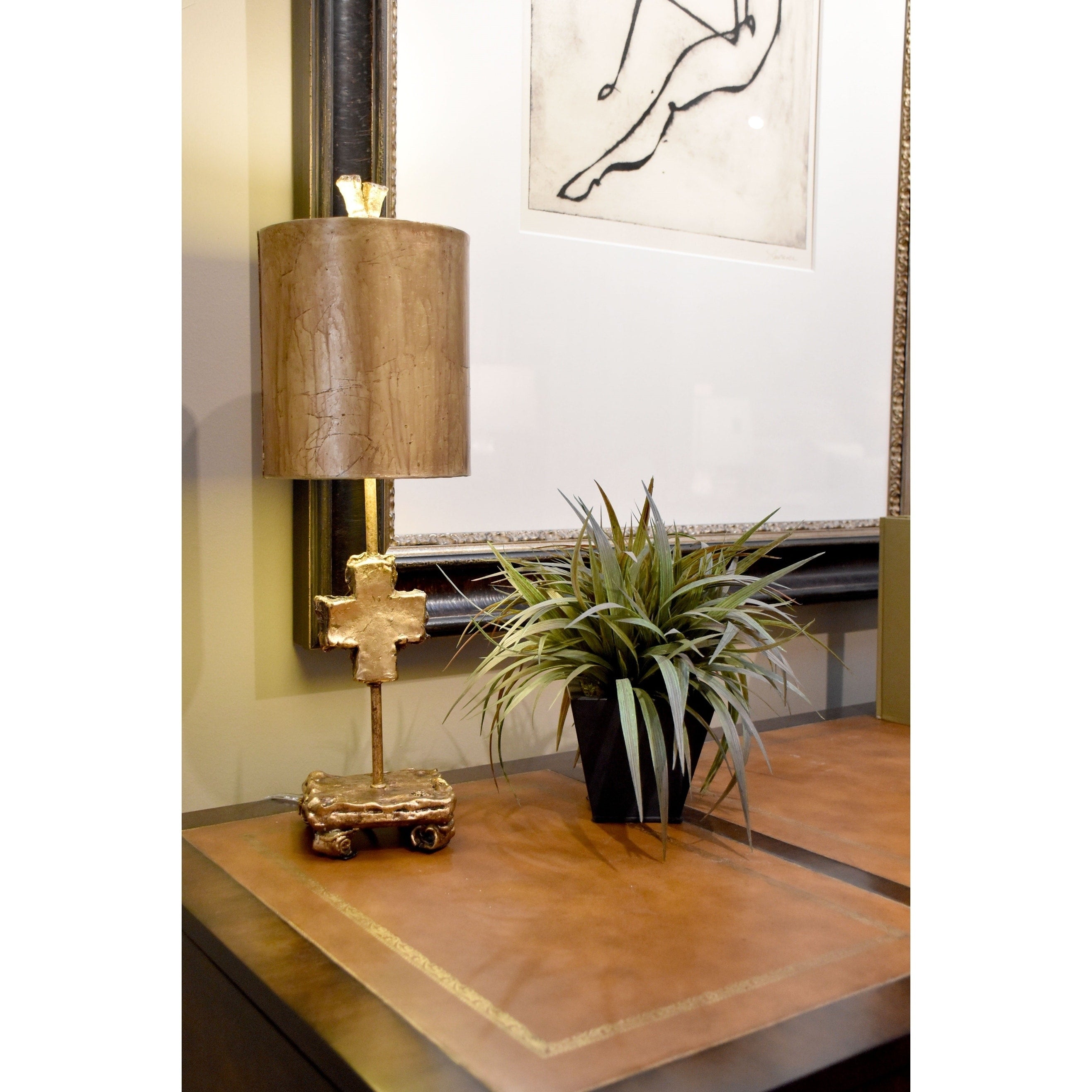 Cross Silver Table Lamp