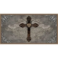 Cross With Wings By Brandon Glover Framed Canvas Wall Art Print