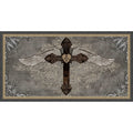 Cross With Wings By Brandon Glover Framed Mounted Canvas Wall Art Print