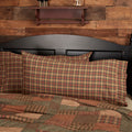 Tan Primitive Bedding Vhc Crosswoods Pillow Case Set Of 2 Cotton Plaid