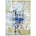Grand Bazaar Crowford Gold Blue Wool Rug 104 X 136