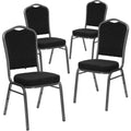 Lancaster Home Steel Fabric Crown Back Banquet Chair