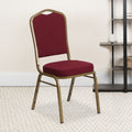 Crown Back Stacking Banquet Chair Gold Frame