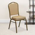 Crown Back Stacking Banquet Chair Gold Frame